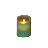 LED Kaars Wax Jade Groen 10cm