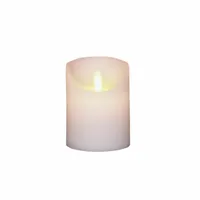 LED Kaars Wax Wit 10cm