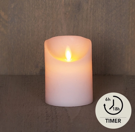 LED Kaars Wax Wit 10cm