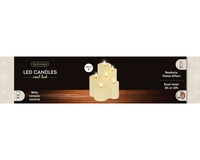 Lumineo LED Kaarsen Wax Beige Set 6st