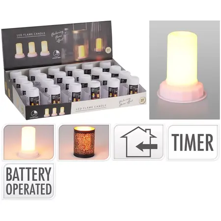 LED Kaarslamp met Vlameffect 9cm 
