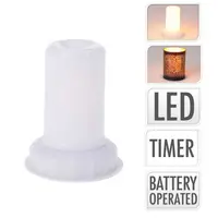 LED Kaarslamp met Vlameffect 9cm + Timer