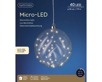 LED Lichtbol 40 LED Ø20cm Transparant