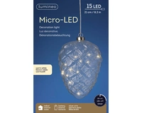 LED Lichtbol Dennenappel 15 LED Transparant