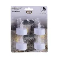 LED Waxinelichtjes 4 stuks + Timer