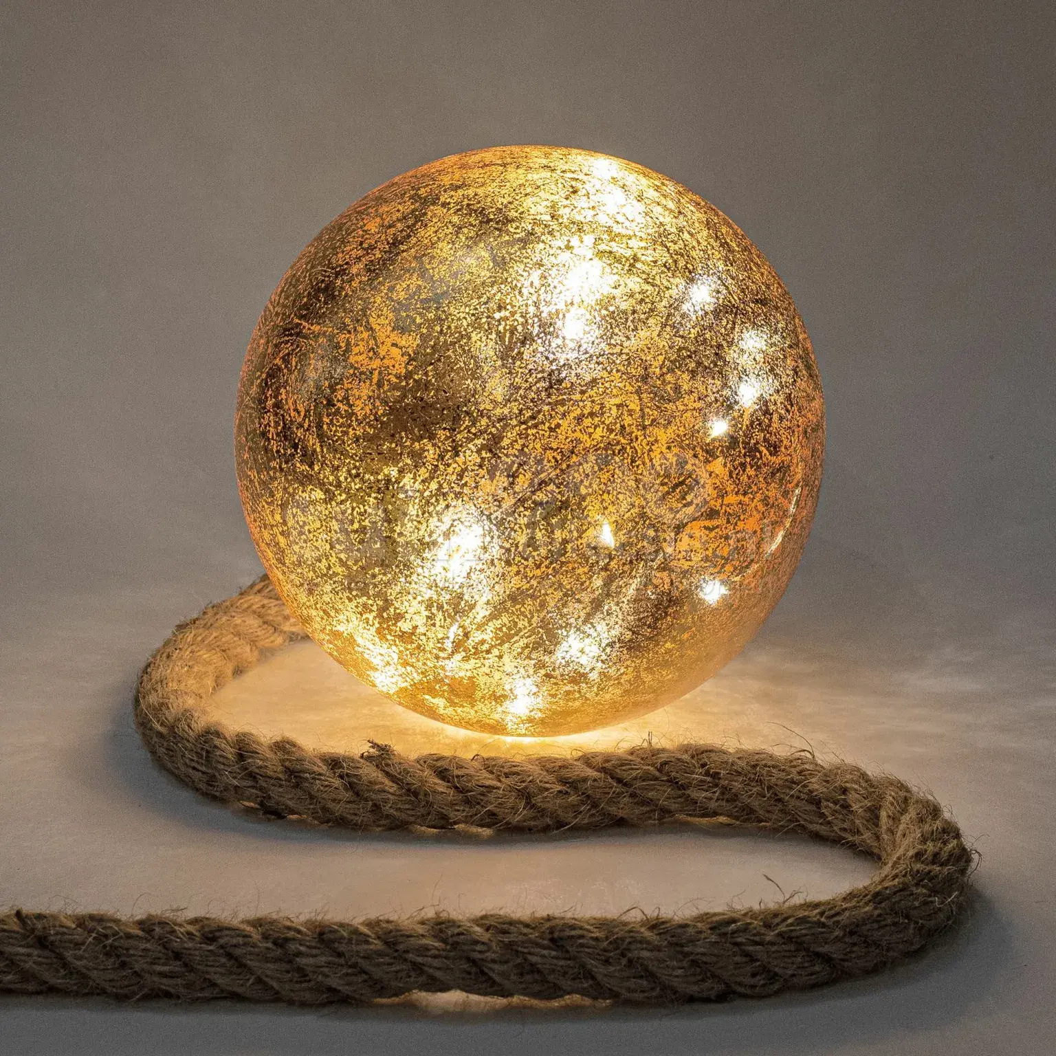 Lichtbol Goud, Kerstdecoratie met verlichting