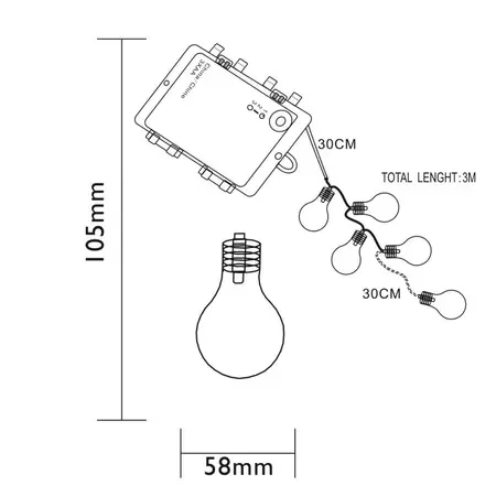 Luxform Salsa 10 LED lampen multicolor