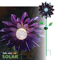 Luxform Solar Tuinlamp Bloem Dahlia Paars