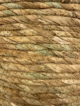 Gevlochten mand naturel