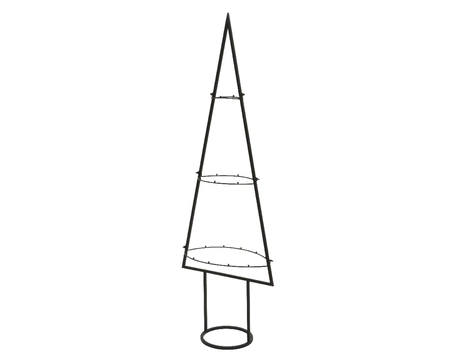 Metalen Kerstboom Zwart 118cm