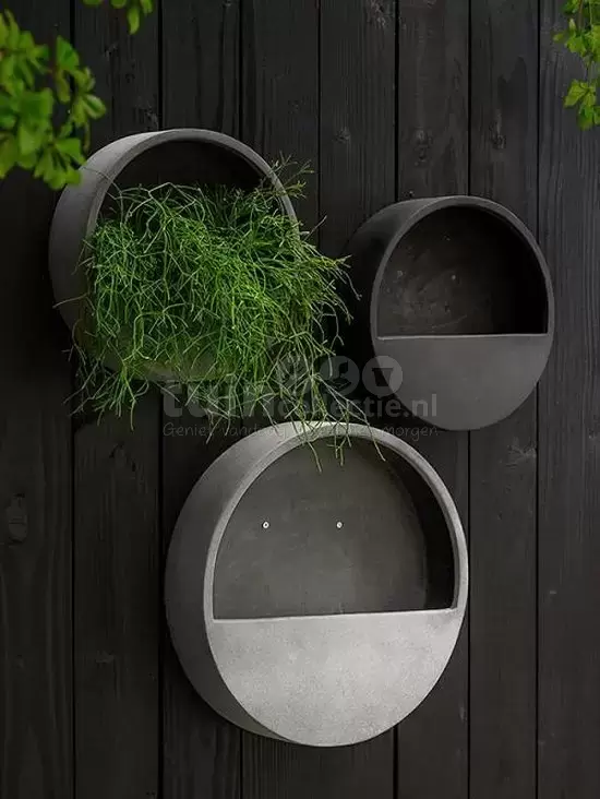 Wally Bloempot Grijs | Wand Plantenbak | - Tuincollectie.nl