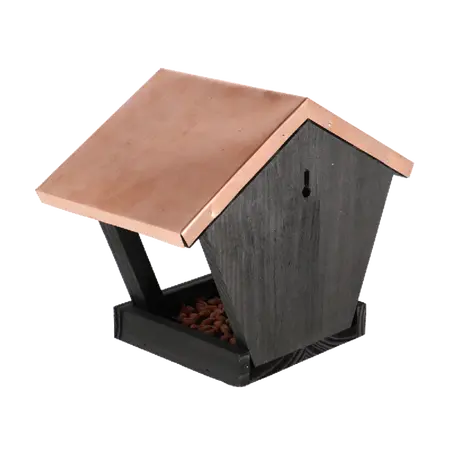 Muurvoedertafel Zwart Koper 22,5cm