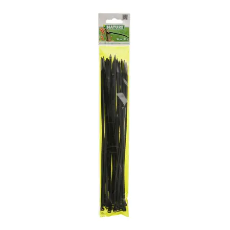 Nature Tyraps Kabelbinders Zwart 30cm 25st