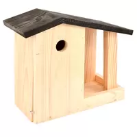 Nestkast Koolmees + Voedertafel Zwart