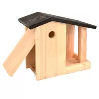 Nestkast Koolmees + Voedertafel Zwart