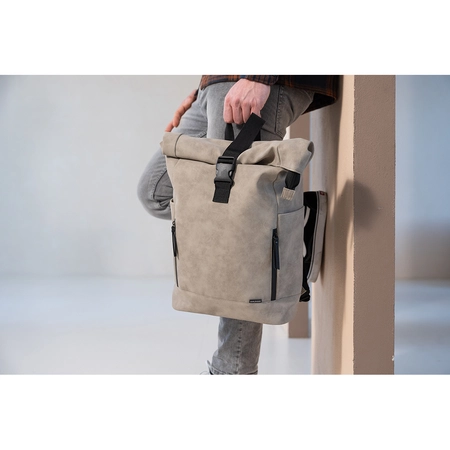 NORLÄNDER Nubuck Fiets Rugtas Taupe