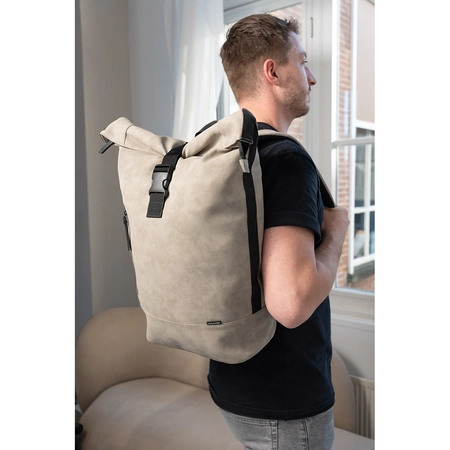 NORLÄNDER Nubuck Rol Rugtas Taupe
