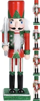 Notenkraker Kerst Rood-Groen 25cm Assorti 1st