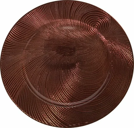 Onderbord Swirl Plastic Bruin Ø33cm