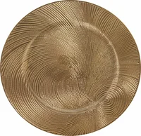 Onderbord Swirl Plastic Goud Ø33cm