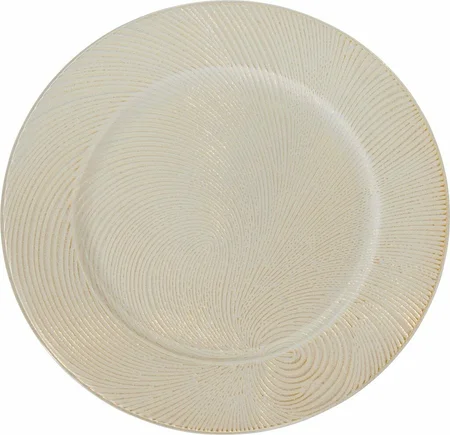 Onderbord Swirl Plastic Wit Ø33cm