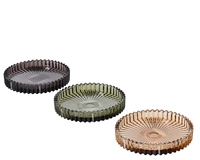 Onderzetter Ribbel Glas Ø10cm Assorti 1st