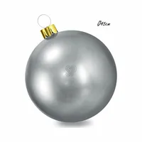 Opblaasbare Kerstbal Ø45cm Zilver
