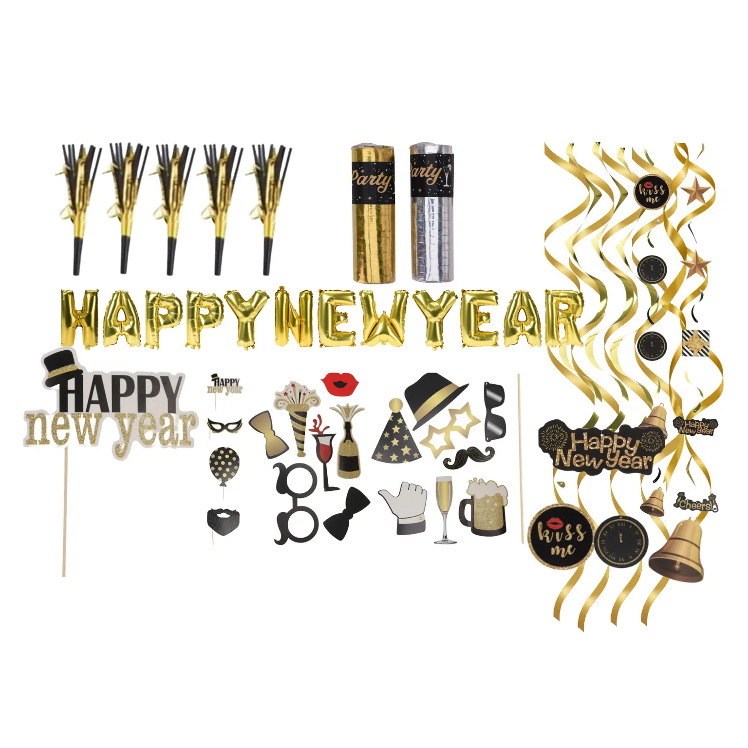 Oud en Nieuw Versiering 5delig Pakket Tuincollectie.nl