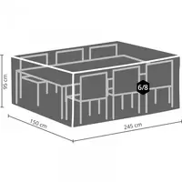 Outdoor Covers Beschermhoes Tuinset 6/8 antraciet