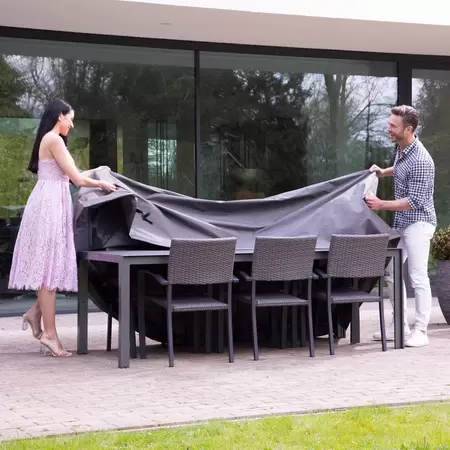 Outdoor Covers Beschermhoes Tuinset 6/8 antraciet