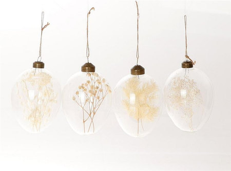 Paasdecoratie Ei Droogbloem 6,5cm Assorti 1st