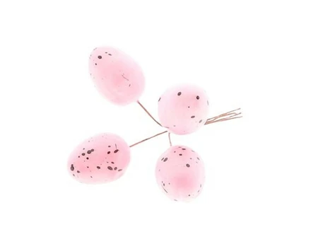 Paasdecoratie Eieren op stok Roze 4st