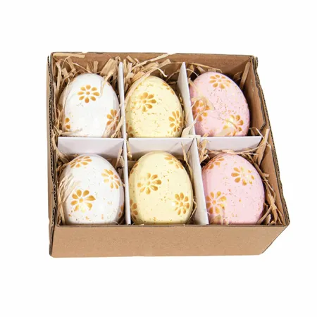Paasdecoratie Eieren Pastel 6st