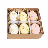 Paasdecoratie Eieren Pastel 6st