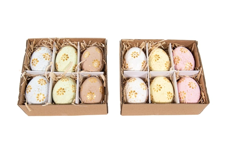 Paasdecoratie Eieren Pastel 6st