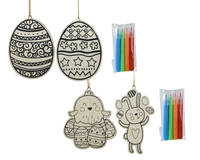 Paasdecoratie Hanger MDF Kleurplaat Assorti 1st