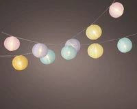 Partylights Lampion 15 LED 7m Pastel