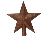 Piek Glitter Ster 19cm Espresso Bruin