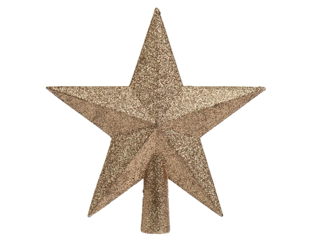 Piek Glitter Ster 19cm Karamel Bruin