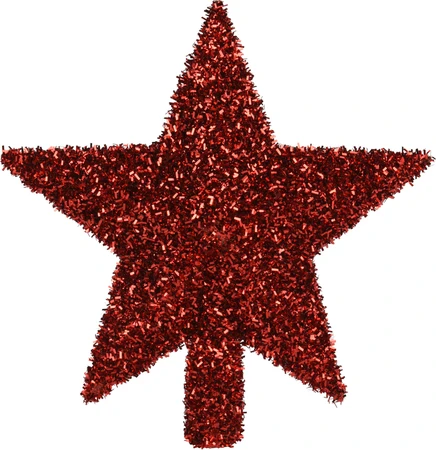 Piek Glitter Ster 20cm Rood