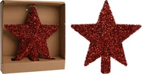 Piek Glitter Ster 20cm Rood