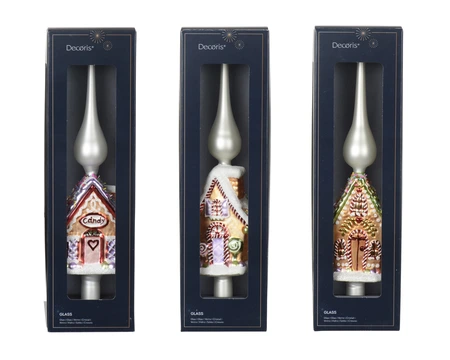 Piek Peperkoekhuisje Glas 31cm Assorti 1st