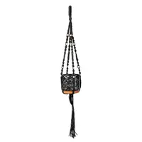 Plantenhanger Macramé 95cm Zwart