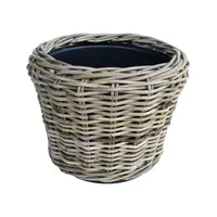 Plantenmand Drypot Split Rotan Grijs Ø36cm