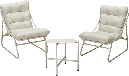 ProGarden Loungestoel Set 3-delig Beige