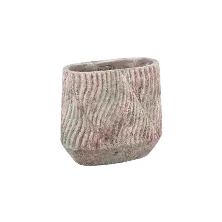 PTMD Bloempot Diesel Grijs Ovaal 18cm
