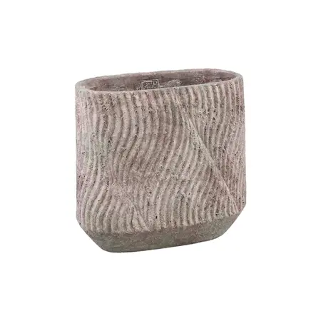 PTMD Bloempot Diesel Grijs Ovaal 28cm