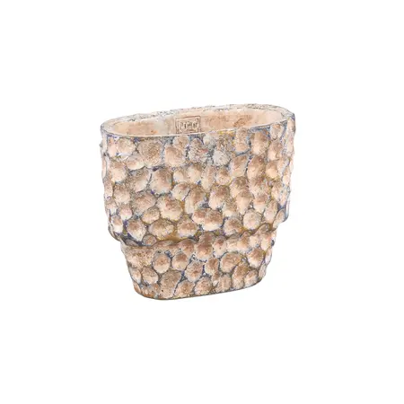 PTMD Bloempot Liselot Bruin Ovaal 18cm
