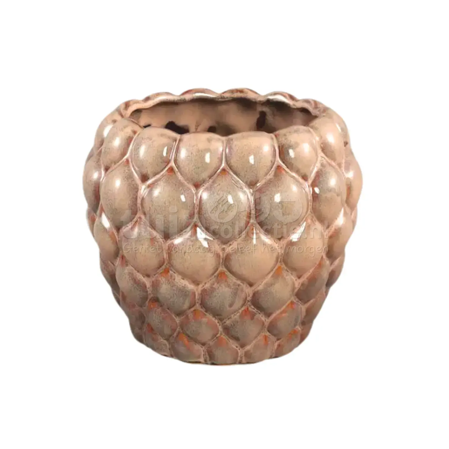 PTMD Bloempot Louana Bruin Ø15cm