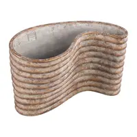 PTMD Bloempot Stelian Organisch Cement Bronze 25cm